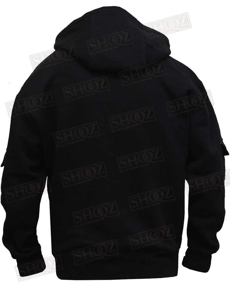 Men's Fleece Black Hoodie Jacket
